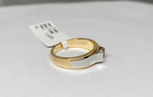 Anillo de Compromiso Moderno de Lujo Chapado en Oro Amarillo de 14K con Diamante de 0.571 CT Dwt Certificado por IGI, Joyería de Diamantes para Aniversario de Mujer - Product Image 4