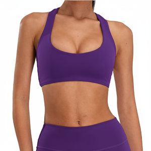 Padded Sports Bra merrow border <b>adhesive</b> Custom Logo High Support Comfortable Fitness Bra Stylish Workout Wear Wholesale Bulk - Product Image 5