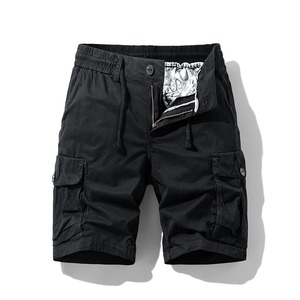 กางเกงขาสั้นผู้ชายหลายสีกางเกงปีนเขากางเกงอเนกประสงค์หลายกระเป๋าสีทึบ - Product Image 3