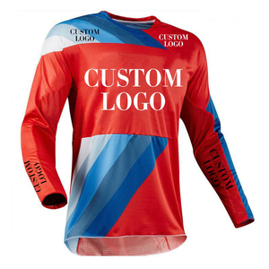 เสื้อผ้ามอเตอร์ครอสสำหรับผู้ชายเสื้อออฟโรดทำจากโพลีเอสเตอร์ยืดได้พิมพ์ชื่อทีมออกแบบได้ตามต้องการ - Product Image 3