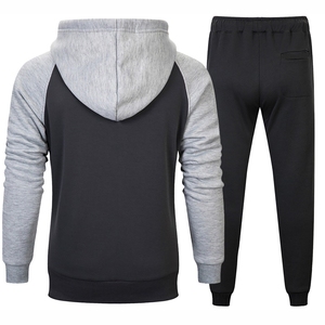Conjunto Deportivo Informal de Alta Calidad para Hombre con Sudadera con Cremallera y Bolsillos, Pantalones de Gimnasio, Logotipo Personalizado Impreso, Chándal de Punto Sólido - Product Image 5