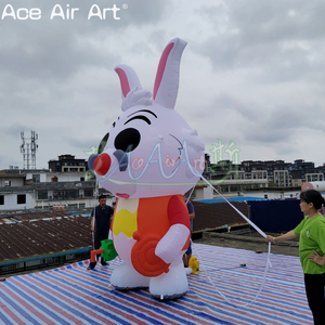 Usine directe lapin gonflable modèle dessin animé lapin mascotte <span class=keywords><strong>Alice</strong></span> <span class=keywords><strong>pays</strong></span> <span class=keywords><strong>des</strong></span> <span class=keywords><strong>merveilles</strong></span> fait Oxford matériel ventilateur accessoire extérieur - Product Image 2