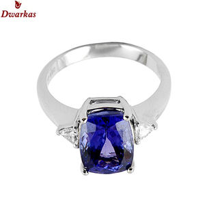 Excellents bijoux fantaisie en argent sterling 925, anneaux multi-pierres en tanzanite et CZ pour femmes, fêtes de mariage, cadeau, stock disponible - Product Image 4