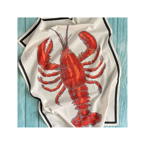 GOTS Organic Checked Embroidered Golf Kitchen <b>Towel</b> 45x70cm 320GSM Natural Dry Weave Designed For Sustainable Retailers & Buyers - Product Image 5