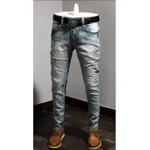 GZY Custom Logo Men Fashion Denim Jeans Plus Size Breathable Comfortable Slim Jeans Pants for Me
