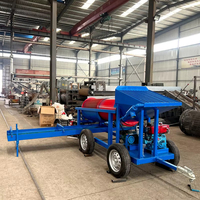 Usine de traitement de l'or alluvial, installation de lavage d'or, mini-trommel mobile portable