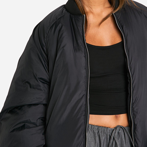 แจ็กเก็ตขนปลาปักเป้าสำหรับผู้หญิงเสื้อโค้ทแบบมีซิปขนาดใหญ่พิเศษระบายอากาศได้ดีเสื้อแจ็คเก็ตแขนกว้างเปิดไหล่ตก - Product Image 2