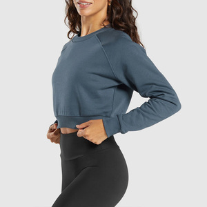 Sudaderas deportivas personalizadas para mujer con bordado de impresión de logotipo y marca de etiqueta para ropa deportiva de gimnasio y uso diario - Product Image 3
