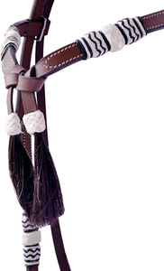 Vente en gros de headstall et bride en cuir de première qualité équipement équitation western marron pour l'équitation - Product Image 4