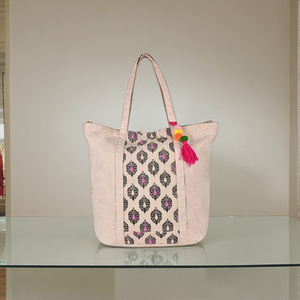 Sac fourre-tout imprimé sur le thème du film Eco Cotton Canvas Popcorn Ticket Design Fun Cartoon Style Women's Daily Use Messenger Bag Bag - Product Image 3