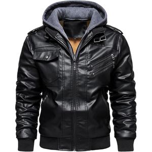 Blouson de moto en simili cuir pour homme Offrant un look moderne avec un port confortable et une résistance pour la conduite quotidienne - Product Image 3