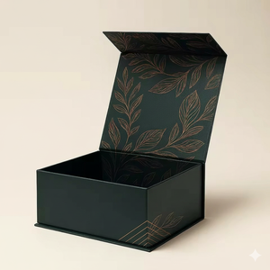 Factory Wholesale Custom Flip <b>Cover</b> <b>Clothes</b> Shoes Packaging Rigid Cardboard Magnetic Closure Matt Lamination Embossing Sponge - Product Image 2