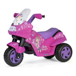 Moto Little Singer 6V 2,5 Ah Lithium Rose Jouet à roulettes 92,5 cm Fuchsia IGED925 Moto électrique pour enfants - Product Image 1