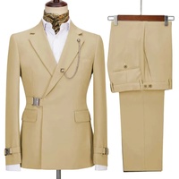 Costume d'affaires de mariage pour hommes 2 pièces veste et pantalon de coupe régulière style homme pour les affaires et les mariages 2026