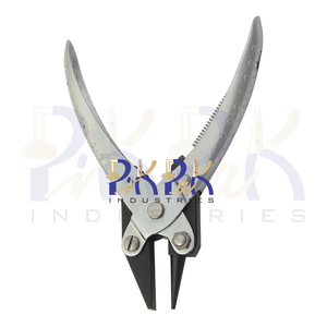 Pince à nez ronde et concave parallèle mâchoires lisses poignée à ressort 140mm outils de fabrication de bijoux pour plier l'emballage bricolage artisanat utilisation - Product Image 6