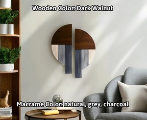 Decoración de Pared de Macramé con Forma de Media Luna de Aspecto Lujoso para Interiores Modernos, Decoración para Fiestas y Celebraciones Festivas de la India - Product Image 3