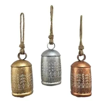 Artigianato in metallo forniture natalizie campane in metallo artigianali forniture di migliore qualità campane moderne decorazioni natalizie disponibili a basso MOQ