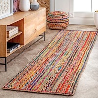 Haute qualité organique Jute tissé à la main grande surface tapis bohème maison tapis décoratifs lavable salon sol tapis ensembles