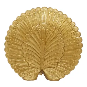 Decoración Cultural Diwali de Elefante y Loto Regio, Estilo Moderno, Metal Pulido, Marca Zahid Exports - Product Image 4