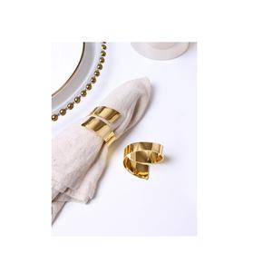 Beau porte-rond de serviette en métal en laiton gaufré floral adapté aux occasions de dîner sur le thème de la ferme rustique - Product Image 2