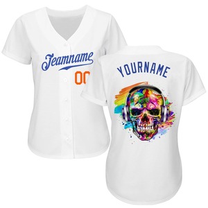 High Quality Baseball Jersey Uniform Blank Custom <b>Skull</b> Fashion Wholesale T-<b>Shirts</b> Spandex/Polyester Breathable Quick Dry Best - Product Image 2