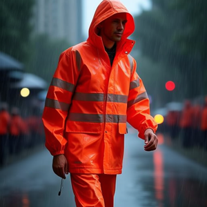 Chaqueta Impermeable de Alta Visibilidad Color Naranja Talla L - Product Image 3