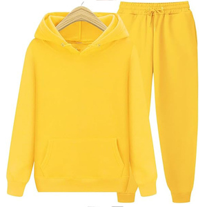 Pull athlétique à capuche imprimé solide et écologique pour hommes, survêtement de printemps à manches longues, pantalon de survêtement 2 pièces - Product Image 1