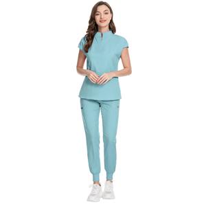 Uniformes de Enfermería de algodón Unisex, abrigo de mujer con cuello redondo, ropa de trabajo de Spa para médicos, veterinarios, modelo OEM para uso hospitalario - Product Image 6