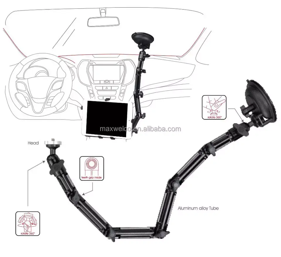 Tablet Holder Car New Design Car Window Mount Tablet Mobile Stand Holder