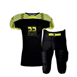 Vêtements de sport respirants à manches courtes uniformes de football américain à séchage rapide sur mesure de couleur unie - Product Image 6