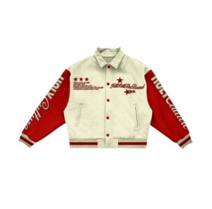 Vente en gros de veste universitaire de haute qualité pour hommes, manches en cuir brodé en chenille, veste universitaire Letterman de baseball personnalisée - Product Image 1