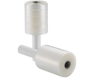 Factory Price Pallet Stretch <b>Wrap</b> Transparent PE Cast Stretch Film Shrink <b>Wrap</b> Strech Film with <b>Plastic</b> Handle Dispenser <b>Roll</b> - Product Image 1
