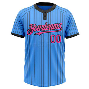 Maillots de baseball à deux boutons de conception unique fabriqués en usine, logo personnalisé imprimé, maillots de baseball à deux boutons fabriqués au Pakistan - Product Image 2