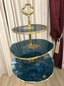 DIY ถาดผลไม้รูปทรงกลม3ชั้นแม่พิมพ์ซิลิโคนสำหรับทำมือถาดชา - Product Image 2