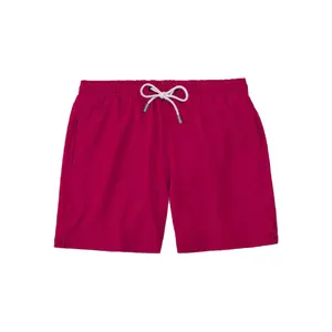 Dark Red Beach Wear Breathable Comfortable Men Quick Dry Surfing Board Beach Shorts Swim Trunks.