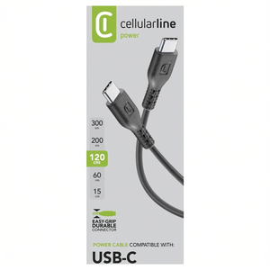 Cable de datos USB tipo C de 0,12 m macho a macho negro - Product Image 3