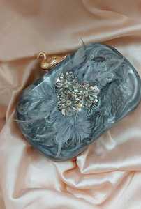 White Stone Work Resin Designer Clutch Bag Finished Rhinestone Lady Vintage Purse For Wedding Partyware Anniversary Clutch - Product Image 5