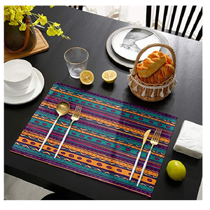 <b>Star</b> Printed Ready to Ship 100% Organic Cotton GOTS Certificate Western Heat Resistant Table Cloth Mats for Dining Eco-friendly - Product Image 2