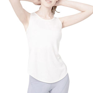 Débardeur d'entraînement de gymnastique conçu sur mesure pour femmes marque privée haut en jersey respirant grande taille gilet de fitness décontracté coton/bambou - Product Image 5