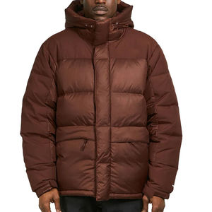 Chaqueta Acolchada con Capucha para Hombre, con Logotipo Personalizado de Alta Calidad, Cuello Alto, para la Temporada de Invierno, la Mejor Oferta al por Mayor, con Acabado Recubierto - Product Image 1