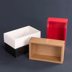 Caja de regalo Kraft con ventana de Pvc transparente, Pastel de galletas, dulces, fiesta, boda, embalaje, cartón, cajón delicado, caja de regalo de exhibición - Product Image 6