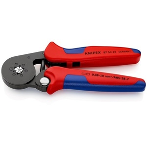 KNIPEX <b>Wire</b> End <b>Crimping</b> Pliers with Overall Length 180mm Burnished 0.08-16 Mm (AWG 28-6) Multi-Component Grips - Product Image 3