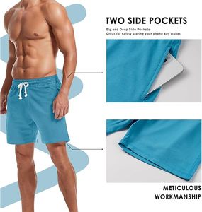 Pantalones cortos de lana de algodón de alta calidad, ropa deportiva de entrenamiento para correr en el gimnasio de verano para uso diario - Product Image 3