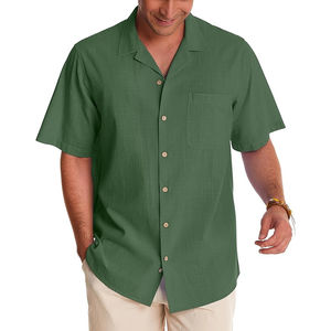 Suministro directo de fábrica Camisas de cuello cubano para hombres Algodón y mezcla Fabricante B2B Camisas de cuello cubano para hombres al por mayor - Product Image 1