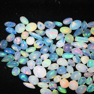 อัญมณีสีฟ้า Cabochon ขายส่งรูปร่างผสมโอปอลอัญมณีรูปไข่ผลิตภัณฑ์จำนวนมากที่ทำด้วยมือสีฟ้า - Product Image 1