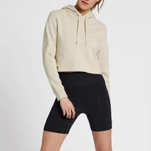 Sudadera Corta de Invierno para Mujer de Doble Capa, Gruesa, de la Mejor Calidad, con Logotipo Personalizado, Antiarrugas, 100% Algodón - Product Image 2