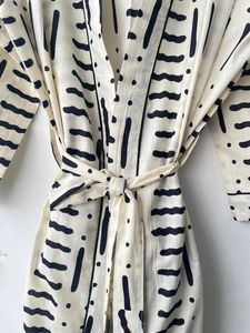 Kimono corto de algodón de verano para mujer, vestidos casuales estampados para sus túnicas de regalo perfectas - Product Image 3