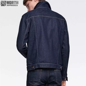 Veste en jean personnalisable pour homme, vente en gros, hiver, haute qualité, respirante, logo frontal, décontractée - Product Image 3