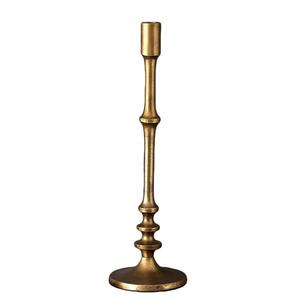 Factory Customized Artistic Aluminum Handmade <b>Candle</b> Pillar Holder Elegant Gold <b>Taper</b> Candlestick Holder Home Christmas - Product Image 4