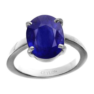 NOVAMART Fine Certified Oval Cut Blue Sapphire Fine Jewelry Engagement <b>Ring</b> with Geometric Design Wholesale Export - Product Image 1